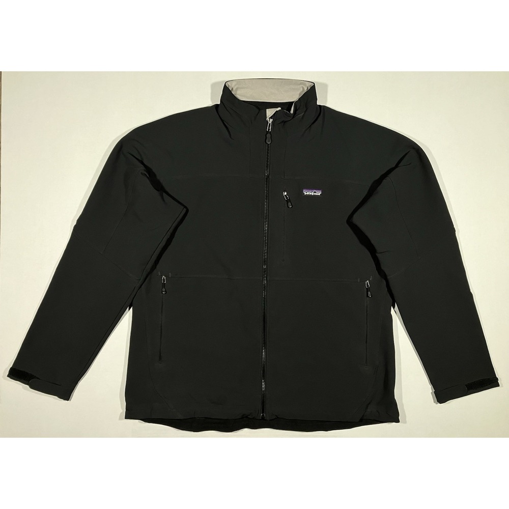 Patagonia Guide Jacket Mens Size 2XL Black Softshell Full Zip Hiking Outdoor